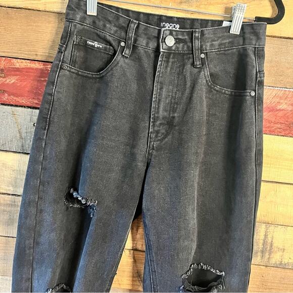 Insane Gene Black Distressed Jeans Size 1/24‎ - Picture 3 of 9